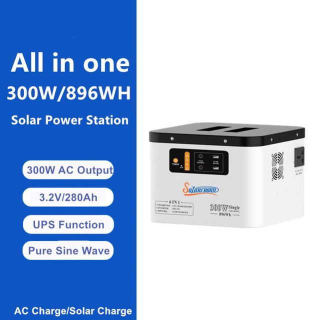 500W 1000Wh Outdoor Portable Power Station LiFePO4 MPPT Pure Sine Wave AC 220V Wireless-Fast Charging 300W Adapter