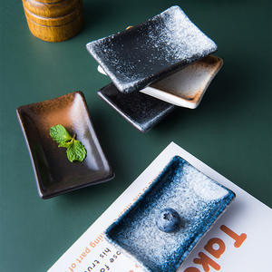 Petite assiette à sauce en céramique rétro, style japonais, pour assaisonnement, sushi, <span class=keywords><strong>moutarde</strong></span>, sauce soja, fleur de cerisier, poivre, pour la maison - Product Image 3