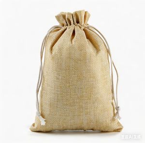 Sacs en lin écologiques pour les petits commerçants, promotion de cadeaux, service d'impression de logo personnalisé disponible - Product Image 3
