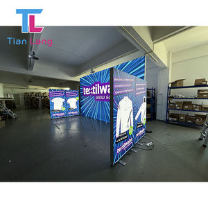 Custom <b>10x10</b> Aluminum <b>Frame</b> LED Light Box with 16CM Portable Display Booth Tension Fabric Backdrop Trade Shows-Dye Sublimation - Product Image 4