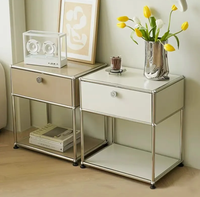 Table de chevet de rangement pour chambre à coucher, armoire simple et moderne