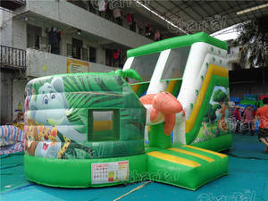 Toboggan gonflable commercial pour animaux sauvages personnaliser Zoom toboggan sec pour enfants jeux gonflable fête location <span class=keywords><strong>château</strong></span> sautant - Product Image 4