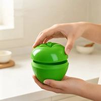 Organisateur de rangement en silicone multifonctionnel pour voiture, maison, réfrigérateur, boîte de rangement pour aliments en forme de pomme