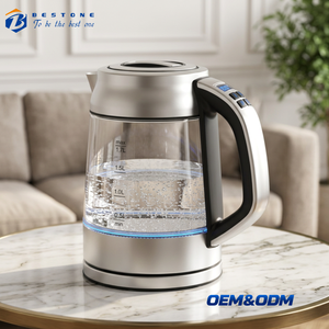 Digital Temperature Control <b>Glass</b> Water Boiler 1.7L with Keep Warm Mode and Stainless Steel Heating Plate - Product Image 1