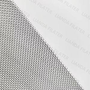 LIANDA Fine 0.1mm 304 316 316L Feutre de fibre d'acier inoxydable (FZ-2MM) Couche de diffusion de gaz de pile à combustible PEM en métal avec trous carrés - Product Image 5