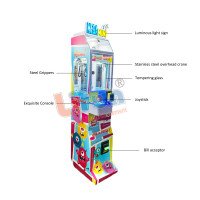 Machine de jeu d'arcade commerciale LiFun Mega Mini, type grue à griffes pour pêche de poupées et jouets en peluche, avec lecteur de billets, pour supermarché
