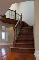 Escalier droit en bois massif, escalier en bois, escalier droit personnalisé, escalier intérieur
