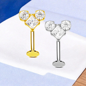Anneau de nombril en forme de lune avec revêtement en titane pour femmes, bijoux de nombril à la mode, accessoire de piercing en acier inoxydable, à porter pour les fêtes - Product Image 4
