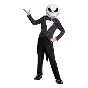 Costume Jack Skellington pour enfants, costume de fête d'Halloween, costume de spectacle, taille L pour garçons - Product Image 1