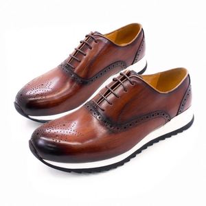 Zapatos Casuales de Cuero con Cordones para Hombre, Tallas Grandes 38-47, Zapatos para Caminar con Punta en Pico y Antideslizantes - Product Image 5