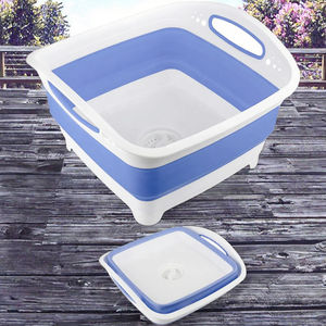 Colador plegable de cocina de nuevo diseño 2025, <span class=keywords><strong>cesta</strong></span> de silicona plegable de plástico con Operador de válvula de agua, colador de verduras - Product Image 2