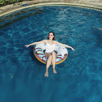 Bouée de piscine gonflable en PVC écologique en forme de donut