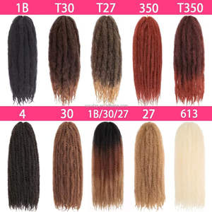 Extensions de cheveux synthétiques pré-gonflées à haute température, style <span class=keywords><strong>afro</strong></span> crépu bouclé, torsades gingembre, torsades marley, tresses yaki, ressort - Product Image 3