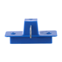 Isolateur de clôture électrique en plastique bleu pour poteau de portail