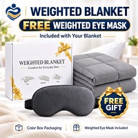 Couverture lestée respirante et rafraîchissante avec billes de verre, en coton et fibres de bambou, pour lit simple, double, king size et utilisation en voyage