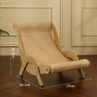Grande chaise longue moderne pour chat, canapé, griffoir en bois et sisal, hamac pour animaux, résistant aux éclats, écologique, facile à assembler, sûr