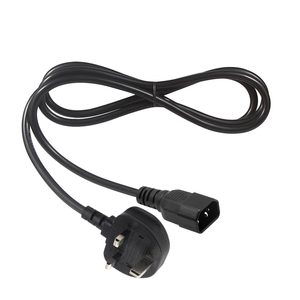 6FT 1.8M 0.75MM BS Approval 16A 3 Pin Heavy Duty <strong>Cable</strong> Pvc <strong>Rubber</strong> Jacket Power Extension C14 Uk Ac Power Cord - Product Image 3