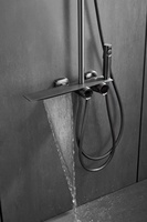 Ensemble de douche thermostatique numérique intelligent TOWPAY en laiton chromé, double poignée, barre coulissante murale, 3 jets, style classique, pluie douce, fonction pause