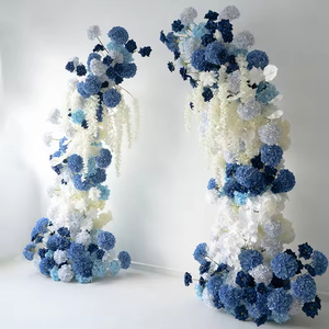 ซุ้มเหล็กดัดงานแต่งงานสีน้ำเงินขาว สำหรับตกแต่งพื้นที่ต้อนรับ ลงทะเบียน และถ่ายรูป - Product Image 2