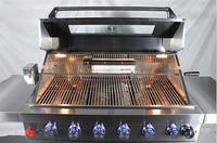 Cuisine extérieure moderne en acier inoxydable 304, armoire pour barbecue avec réfrigérateur intégré et support TV