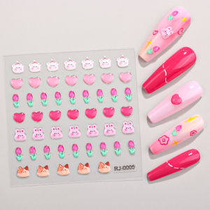 Nagelaufkleber Frühling 5D Kristallblume Wasserdicht Herz Nagelkunst <span class=keywords><strong>Sticker</strong></span> Maniküre Ornamente für Nagelkunst DIY - Product Image 6