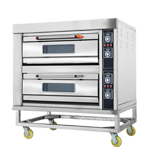 Four à pâtisserie électrique à deux étages et quatre plateaux, homologué CE, pour la cuisson du <span class=keywords><strong>pain</strong></span>, des toasts et des pizzas, équipement de <span class=keywords><strong>boulangerie</strong></span> - Product Image 6