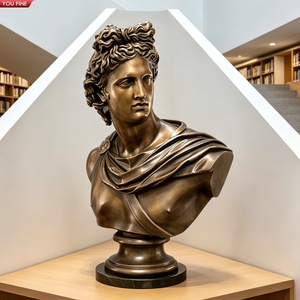YOUFINE - Busto de <span class=keywords><strong>Apolo</strong></span> Clásico en Bronce Fundido, Escultura Clásica del <span class=keywords><strong>Dios</strong></span> <span class=keywords><strong>Griego</strong></span> para Decoración del Hogar - Product Image 1