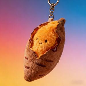 Porte-clés en peluche patate douce rôtie mignonne / Poupée parlante / Ornement de sac à dos - Cadeau - Product Image 3