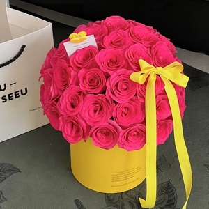 Seau à fleurs à texture mate, effet peau douce, ensemble de seaux pour arrangements floraux, deux boîtes cadeaux, boîte d'emballage circulaire DIY - Product Image 4