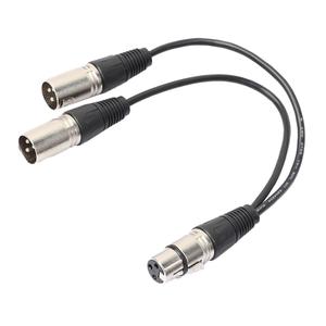Alta Calidad 30m negro plata 3 pines XLR Cable de Audio hembra 2-Macho Y Splitter adaptador bajo ruido par trenzado conector verde 1 pie - Product Image 5