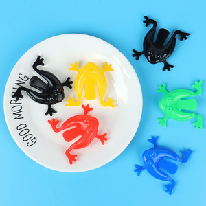 Jouet rebondissant en plastique en forme de grenouille sauteuse, 5,5x5,5 cm, pour enfants, style rétro classique éducatif - Product Image 3