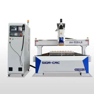 High Speed 4*8/5*10ft ATC Cnc Router A4-1530-L8 Woodworking Engraving Machine For Wood/mdf/plywood Processing