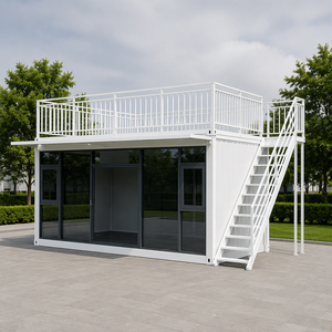 <span class=keywords><strong>Casa</strong></span> Container Prefabbricata Modulare a Due Piani con Tetto Panoramico per Ufficio Aziendale, Montaggio Rapido in Acciaio e Vetro, 20 Piedi - Product Image 3