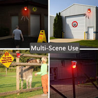 Répulsif solaire pour animaux avec détecteur de mouvement, alarme, dispositif de sécurité durable pour usage extérieur, pour éloigner les sangliers/ours/loups/aigles/cerfs