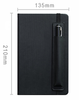 Cahier en cuir PU avec bande élastique étui à crayons 1 pièce en cuir Pu stylo couverture en cuir Page carnet de notes sur la couverture vert