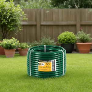 Tuyau d'arrosage de jardin flexible en PVC Pretul de 1/2 pouce, 3 couches, 50 m (164 pieds), anti-UV, pour l'arrosage extérieur, durable et léger - Product Image 2