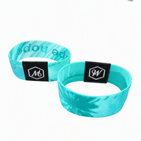 Bracelets promotionnels personnalisés en polyester extensible, imprimés par transfert thermique, imitation tissée antique, avec logo sur mesure