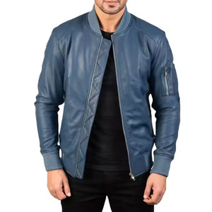 Vente en gros Logo personnalisé Veste en cuir pour hommes en coton Veste en cuir pour hommes utilisation extérieure respirante - Product Image 2