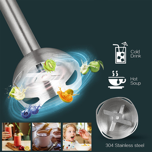 Mixeur multifonction 4-en-1 800W à immersion avec 2 lames, coloris argenté, et mixeur 4500W 5500W argenté - Product Image 4