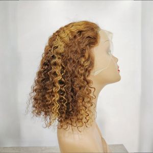 Perruques Lace Front 13x4 en Cheveux Humains 100% Naturels, Ondulées, Couleur Mixte 4/27, avec Mèches, Cheveux Humains Brésiliens, Vente en Gros, Fournisseur RUBE - Product Image 1