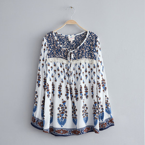 Chemisier à manches longues à motifs floraux pour filles, style mode, populaire, prix de gros - Product Image 3