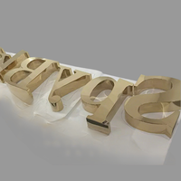 Enseigne électronique en acier inoxydable populaire avec logo 3D personnalisé en miroir, idéale pour les entreprises, les hôpitaux, les parcs, la publicité et la signalisation