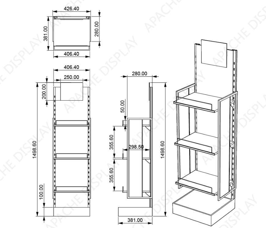 Wholesale Freestanding Multi Tier Wine Bottle Holder Custom Adjustable Floor Display Rack for Liquor Stores & Supermarkets — view 2
