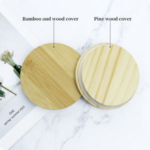 <span class=keywords><strong>Pot</strong></span> à bougie <span class=keywords><strong>en</strong></span> <span class=keywords><strong>verre</strong></span> noir mat design tendance, vide, de luxe, avec couvercle <span class=keywords><strong>en</strong></span> bambou pour la décoration - Vente chaude - Product Image 5