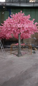Albero di fiori artificiali rosa scuro personalizzato albero di Sakura per matrimonio natale decorazione di laurea con ciliegio artificiale - Product Image 3