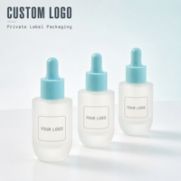 Flacons vides en verre cylindriques avec compte-gouttes pour cosmétiques, vernis à ongles, huiles corporelles et huiles essentielles, 20ml, 30ml, 50ml, 60ml, 80ml, sérigraphiés