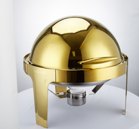 Chauffe-Plat Buffet en Acier Inoxydable Manqi, Alimenté à l'Alcool, Écologique, Capacité 9L/6L, Idéal pour la Restauration, les Hôtels, Garantie 1 An