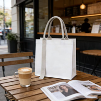 Bolsa de Lona Personalizada con Logotipo y Asas de Colores, Bolsa de Compras Promocional Reutilizable al por Mayor, Bolsa de Regalo de Lona Directo de Fábrica