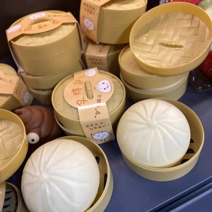 High Quality Simulation Food Toy Steamed Bun Kids Pretend <b>Play</b> <b>Kitchen</b> Toy Simulation Squeeze Dumpling Toy Squishy Toys for Kids - Product Image 1