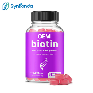 เยลลี่ไบโอติน OEM 10000mcg สำหรับผม ผิว เล็บ แข็งแรง สำหรับผู้ใหญ่ วัยรุ่น 5000mcg วิตามินบี เพคติน ออร์แกนิก วีแกน บำรุงสุขภาพเส้นผม - Product Image 1